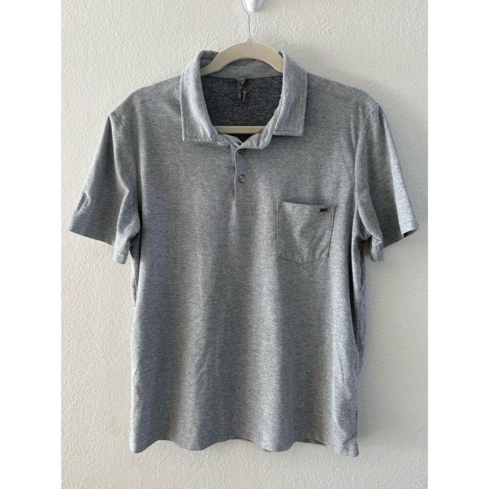 Vuori Grey Pocket Polo Shirt Size M